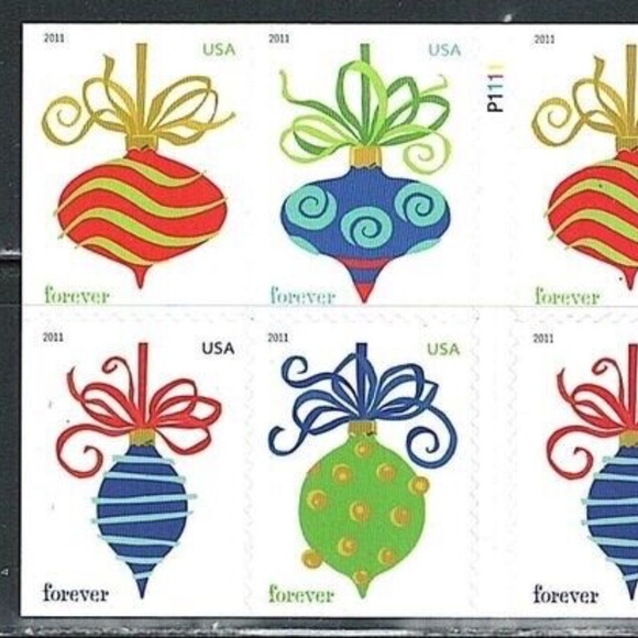 Mint US Holiday Baubles Booklet Pane of 20 Forever Stamps #116782213034 - Picture 1 of 4